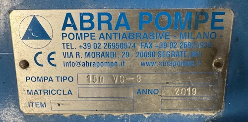 Abra Pompe Example Data Plate
